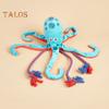 Plush Octopus Dog Toy Tough Dog Chew Toy for Aggressive Chewers Octopus Cotton Rope Tug-of-War Toy for Puppy Teeth Cleaning