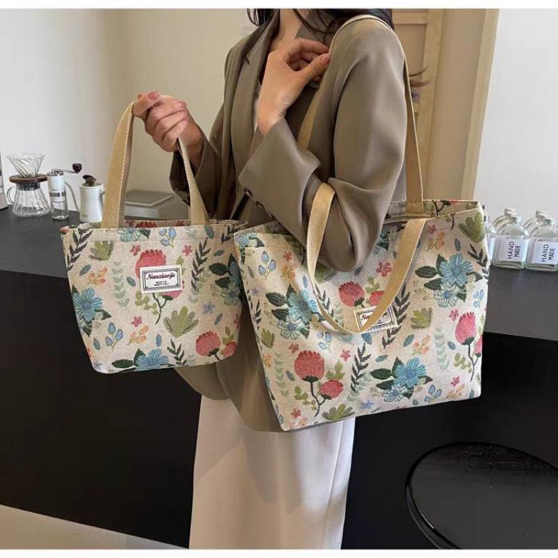 2024 Canvas Tote: Large-Capacity Shoulder Bag for Women - Stylish, Versatile Commuter Handbag