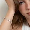 (Silver 925) Baguette Cubic Open Bangle BR2198