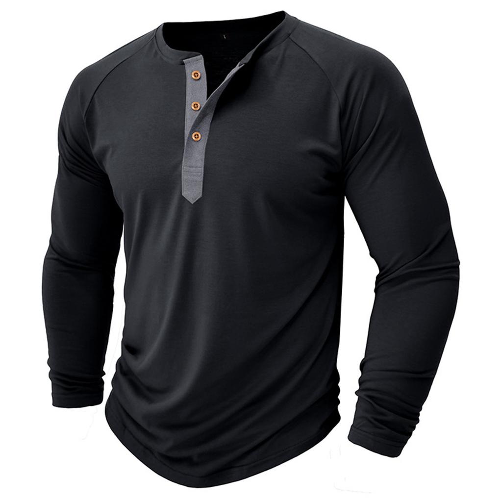 Herren Farbe Langarm Tops Herren Freizeitmode Langarm Tops