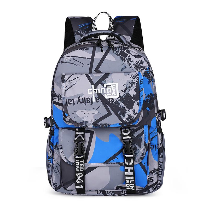 Stylish Pattern Chinese Boys Backpack With Large Storage For Activities Daily