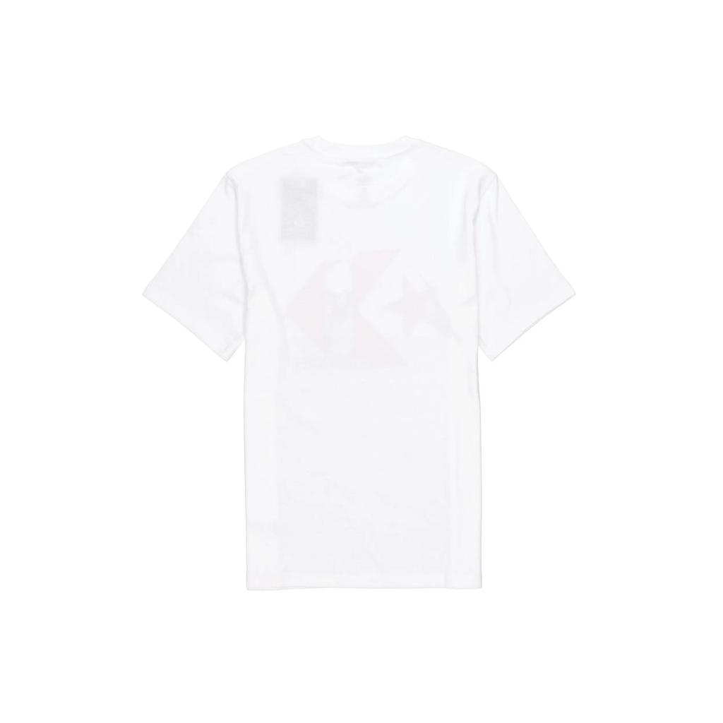 Converse T-Shirts Men's White Crew Neck Moderate Straight Fit (Unisex) T-Shirts 10019893 A03