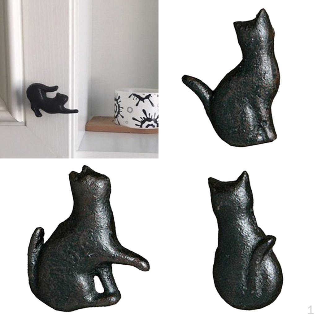 

4x Variety Cast Iron Cute Door Drawer Cabinet Wardrobe Pull Handle Knobs Vintage Rural Furniture
