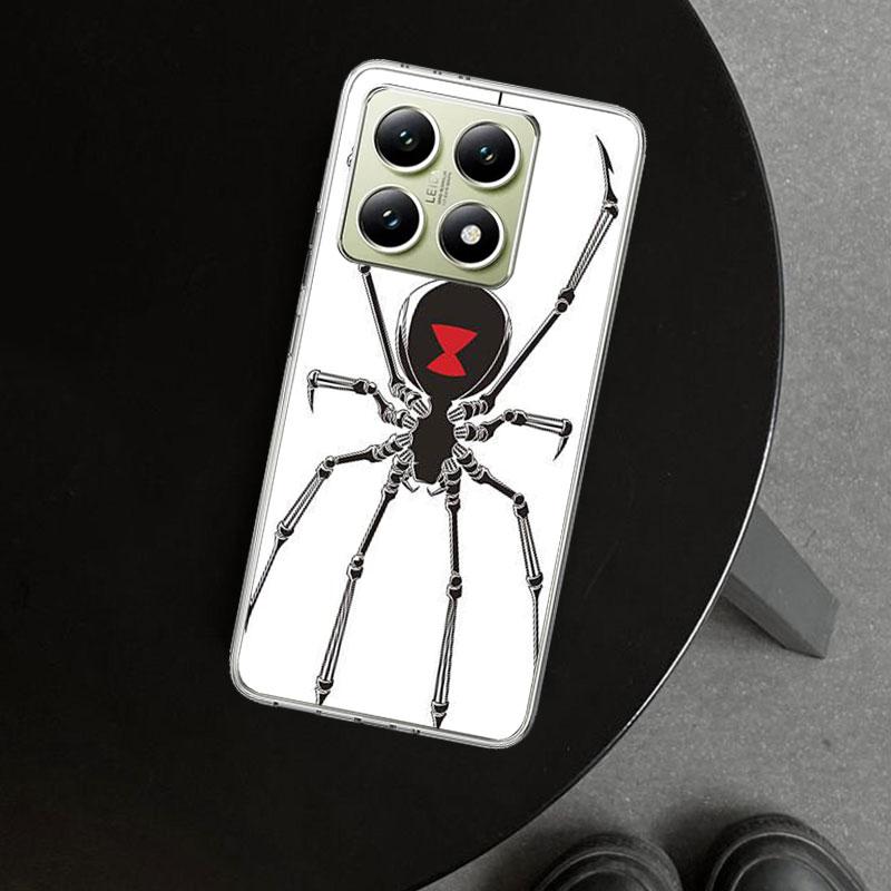 Schwarze Witwe Spinne Insekt Handyhülle für Xiaomi Redmi Note 15 14 13 12 11 Pro Plus 14S 12S 11S 11T 11E 10S 10 Personalisiert F