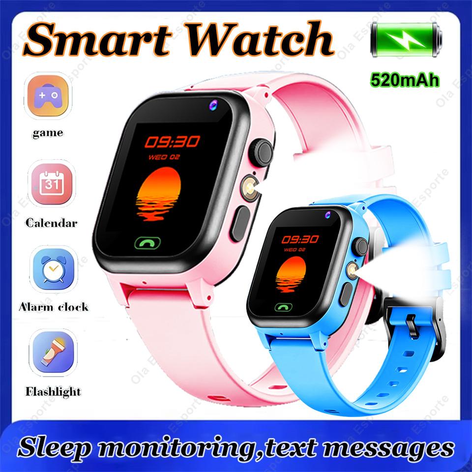 Kids Smart Watch Music HD Camera Games Calendar SOS Calculator LBS Location Flashlight Digital Smartwatch Gifts For Boys Girls