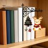 Wall Mounted Holiday Light 2PCS Christmas Bookshelf Lamp, Resin Santa Claus Elk Snowman Hanging Lamp Light, Multi-Color Lighting Ornament for