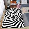 Modern Abstract Zebra Pattern Carpet Black and White Home Decor Suitable for Use As an Anti-slip for Living Room Bedroom Sofas