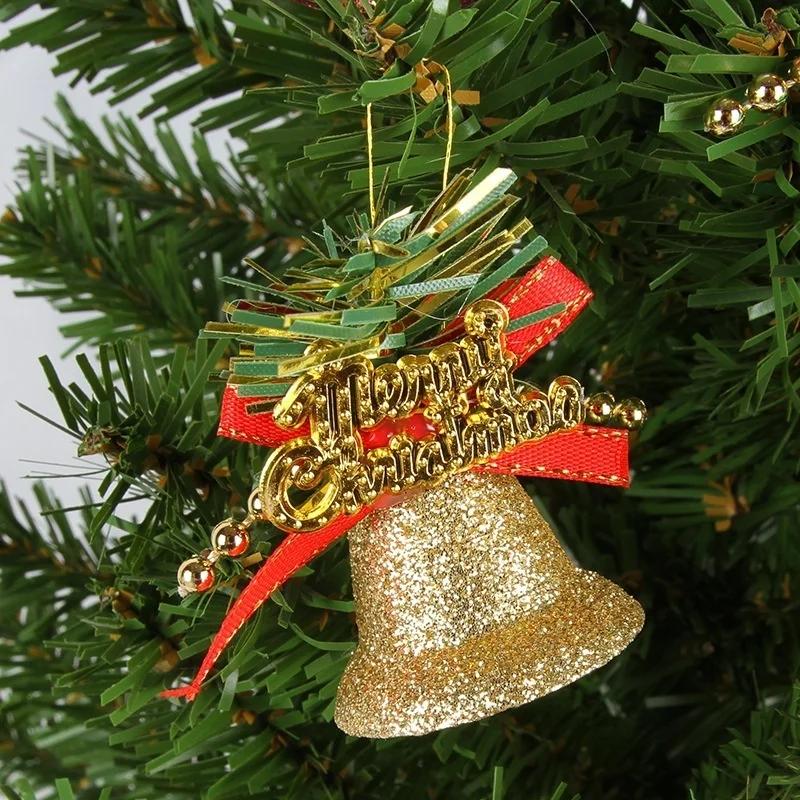 6 Stück/Set 5CM Weihnachtsbaum Anhänger Dekoration Kunststoff Farbe Glocke Zubehör Anhänger Heim Partyzubehör Tropfen Ornamente