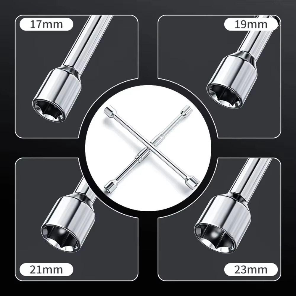 17/19/21/23mm Folding Cross Wrench Labor-Saving Tire Repair Tool Workshop Tools