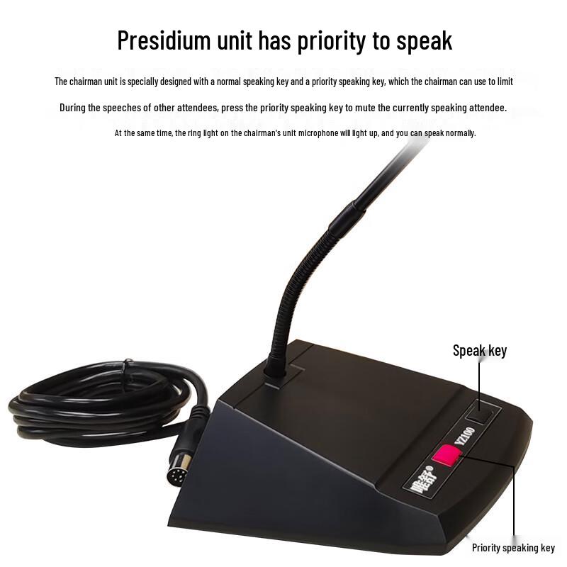 Weishu YZ100 Wired Gooseneck Conference Microphone