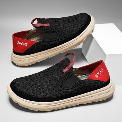 Summer Hot Selling Mesh Shoes Soft Soled Comfortable Men's Walking Shoes Park Commuting Men's Loafers Lightweight Casual