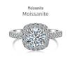 Moissanit S925 Sterling Silber Damenring - D Farbe, Super Glanz, Geometrisches Wassertropfen-Design, Ideal für Hochzeiten und Bankette