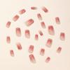 Transparent Cat Eye Nude Pink Square Wearable Nail Tips