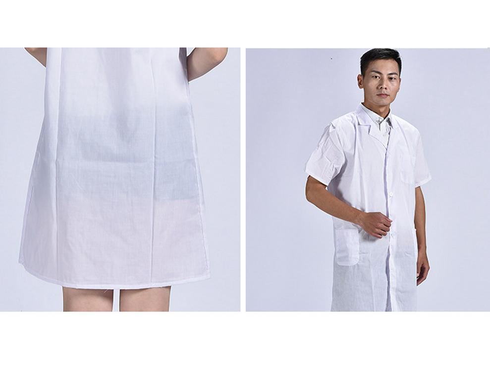 Women's Long-Sleeved White Lab Coat for Medical, Nursing, and Laboratory Use