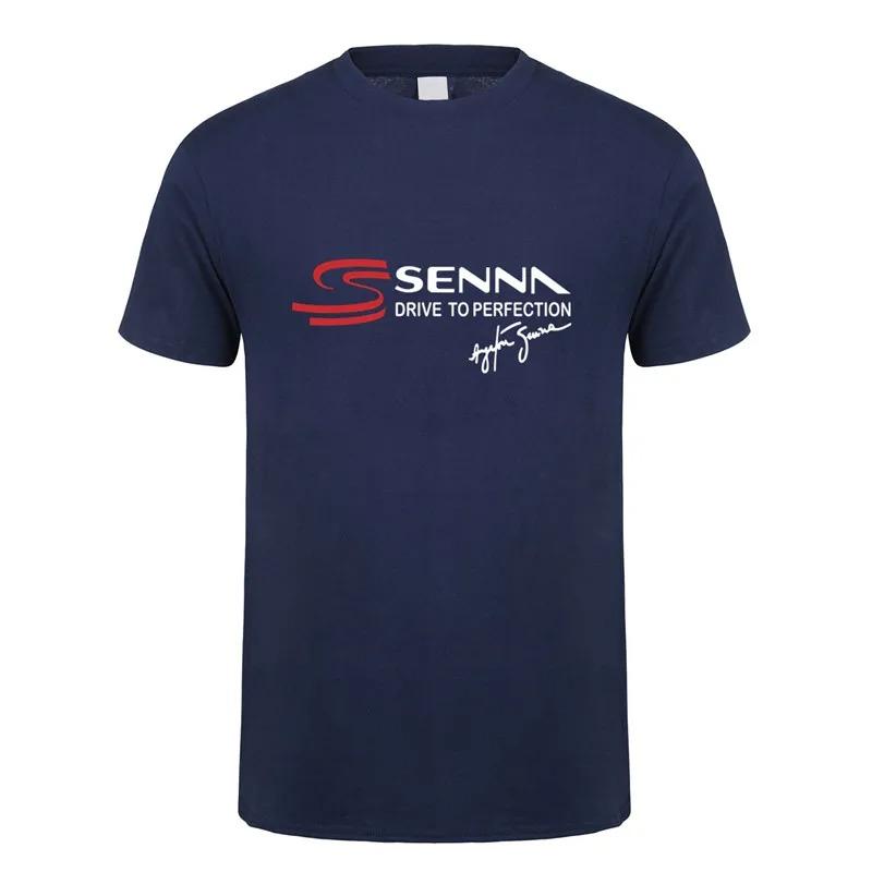 Ayrton Senna Pánské tričko s krátkým rukávem bavlněné Senna Drive To Perfection tričko top trička trička