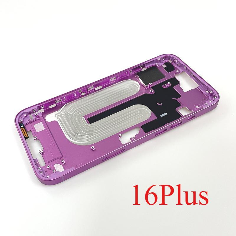 Pro iPhone 16 Plus Střední rám Rámeček Pouzdro Boční tlačítko Šasi Opravné náhradní díly