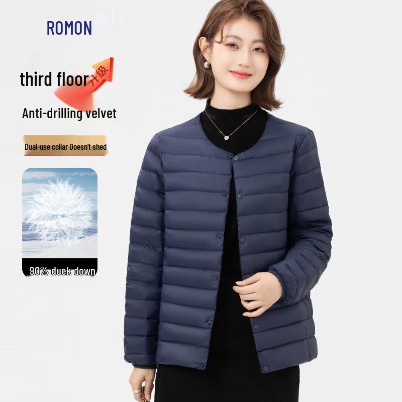 

Romon Women s Collarless Lightweight 90% Down Jacket XS