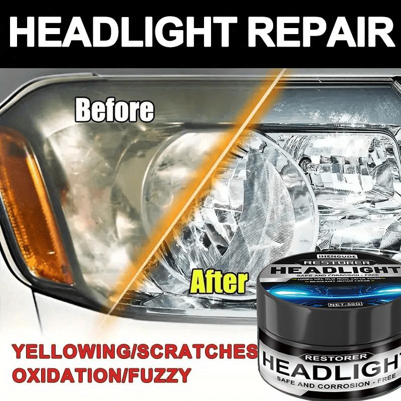 Car Headlight Restoration Polishing Kit - Scratch Remover and Oxidation Cleaning Repair Paste, Used for Polishing Car Headli
