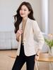 2025 Women's High-End Apricot Blazer: Korean Style, Slim Fit, Versatile Autumn Top