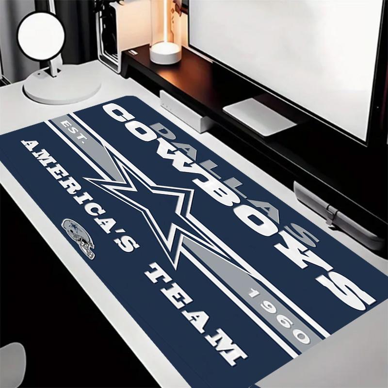 Dallas Cowboys Thema Premium rutschfestes Mauspadd mit genähten Kanten, Langlebiges Gummi-Material, für Schreibtisch & Gaming Großartige Geschenke