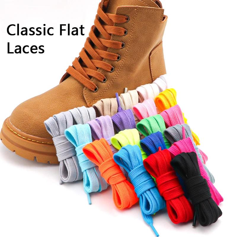 Flache 8mm Klassische Schnürsenkel für Sneaker Farbige Schnürsenkel Rollschuhe Sportschuhe Stiefel Schnürsenkel Zubehör für AF1 Damen Herren Neu