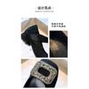 2026New girls' high-heeled princess shoes, spring and autumn children's leather shoes to match dresses, little girls' Mary Jane square-toed single
