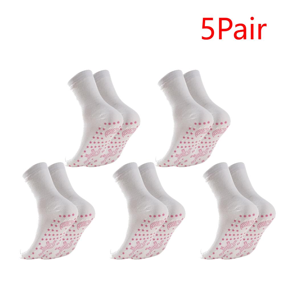 5/10 par Turmalin Självvärmande Strumpor Vinter Varma Termiska Hälsovårdsstrumpor Bantnings Hälsa Korta Strumpor Magnetisk Terapi Strumpor