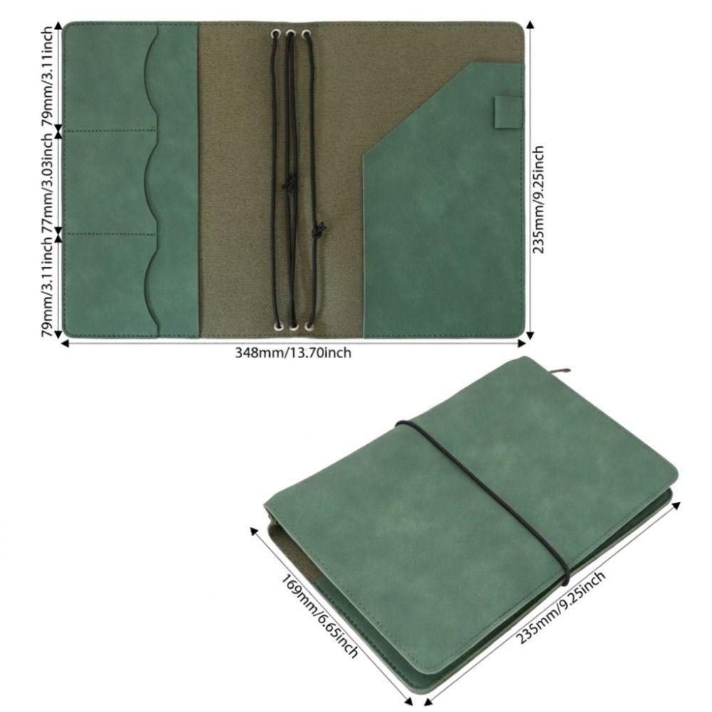 Leather Refillable Notebook Organizer A5 Multifunctional Loose Leaf Notebook Compact Portable Document Organizer