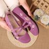 2025 ****** and Summer New Old ******* Cloth Shoes Women's Shallow Mouth Embroidered Mother Shoes S**t Sole Non-slip One-pedal Women's Single Shoes