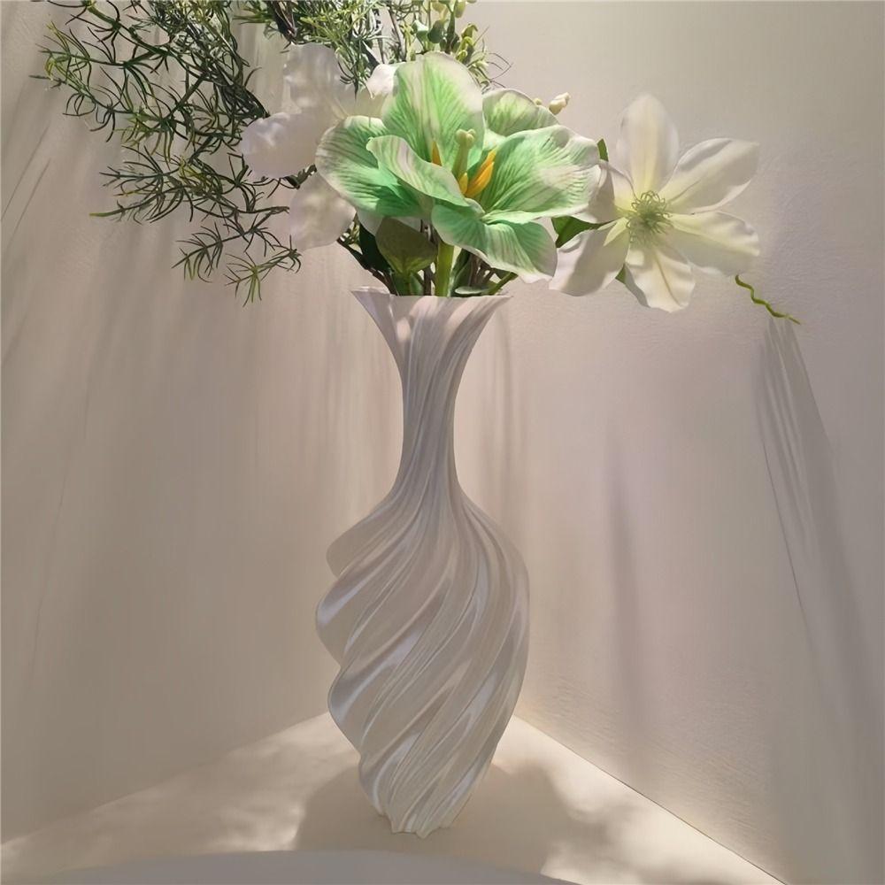 3D Printed 3D Printed Flower Vases Swirl Pattern Nordic Abstract Vase Decorative Vase Home Decor
