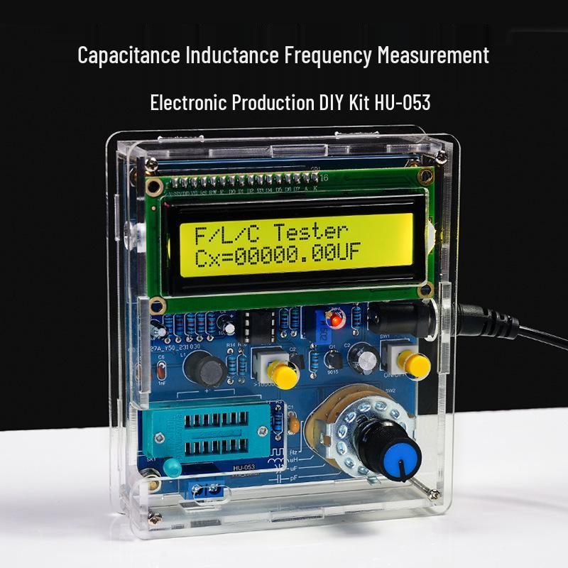 DIY Electronic Kit: Capacitance & Inductance Meter with Frequency Measurement - 51 Single-Chip Tester Circuit Board Soldering Practice