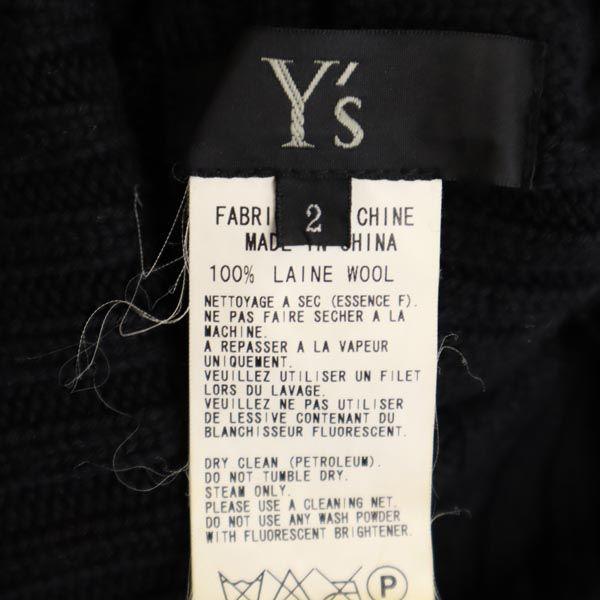 Y's 100% Wool Long Sleeve Turtleneck Sweater 2 Black Knit Women Used