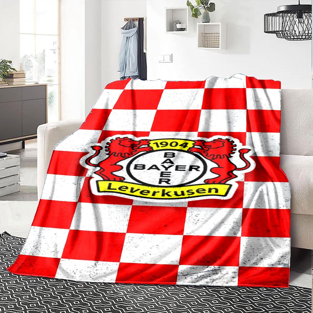 Bayer Leverkusen Theme Printed Blanket - Perfect for Couch, Bed, Travel & Outdoor Use | Machine Washable, Cozy & Durable.