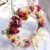 Elegant Flower Crown Floral Boho Bridal Wreaths Girl Hair Accessories Floral Headband  Wedding