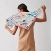 90cm Twill Silk Scarf Shawl Luxury Brand Horse Carriage Print Square Scarves Women Hijabs Bandana Silk Foulards Neckerchief