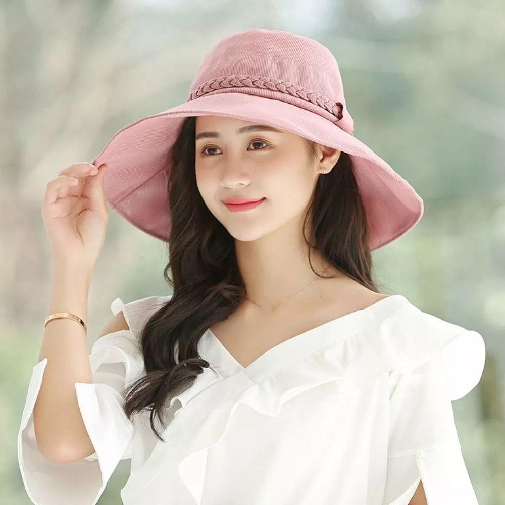 Bow Sun Hat Wide Brim Fisherman Hat Fashion Beach Hat Outdoor