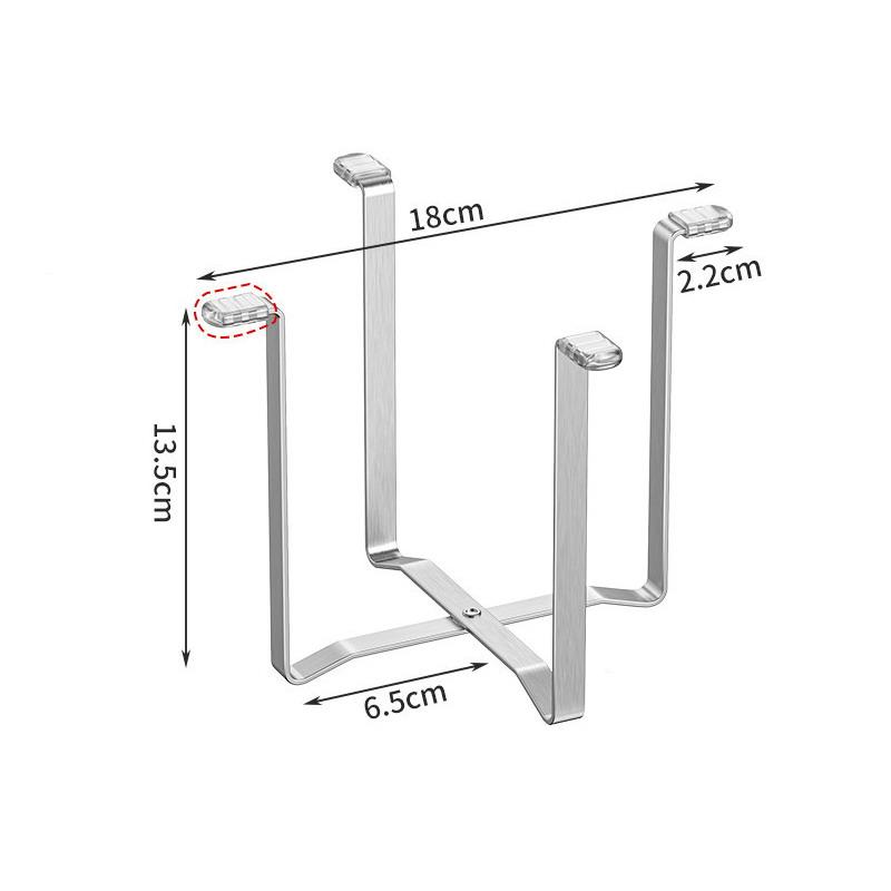 Foldable Stainless Steel Trash Bag Holder 1Pcs Space Saving No Bend for Home Kitchen Office Pantry Use