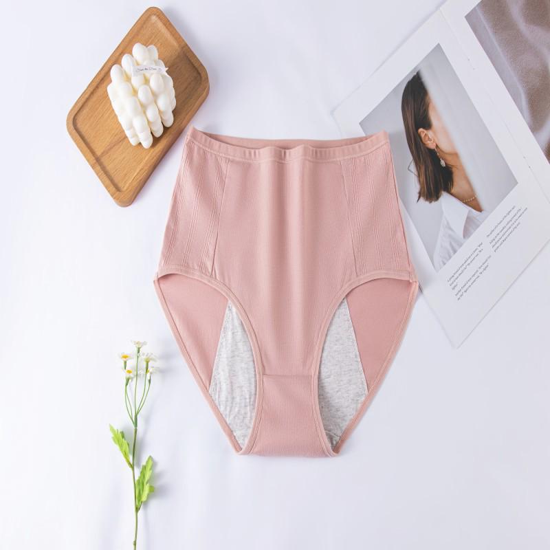 

Женское хлопковое антибактериальное менструальное нижнее белье с высокой талией — удобное, дышащее, герметичное, доступны варианты больших размеров 2XL【recommended 155-180 lbs】