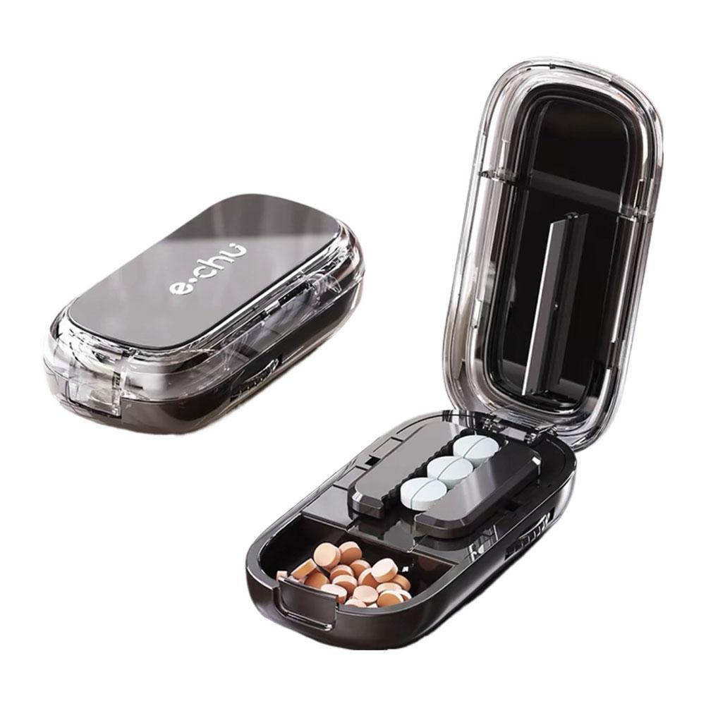 

Adjustable Quartering Pill Cutter Storage Box Portable Drug Tablet Medicine Dustproof Divider Organizer Crusher Pill Cutter Set