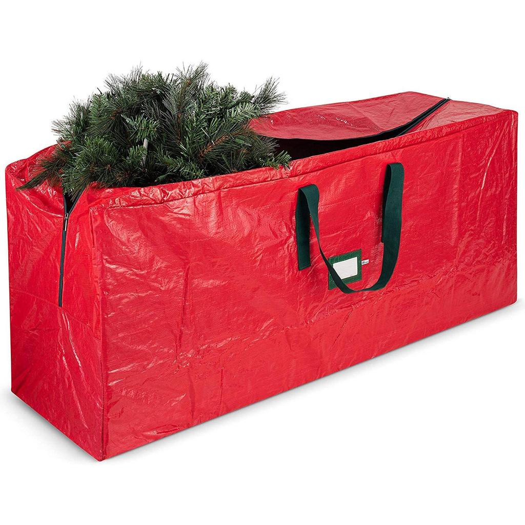 6/7/9FT Christmas Tree Storage Bag - PE Woven Waterproof Holiday Decor Organizer, Large Moving Bag for Xmas Decorations