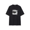 Black of Exit High Street Dark Abstract Print Loose Short-Sleeved T-Shirt for Men and Women, National Trend Niche Design Tee