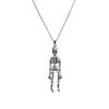 Men's Trendy Stainless Steel Dark Skeleton Pendant Necklace for Halloween