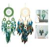 Macrame Wall Hanging Ornament with Feather Tassel Handmade Decorative 20x75cm for Children's Room Lightweight Multifunctional