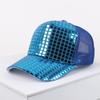 Fashion Shiny Baseball Cap Lightweight Breathable Sunshade Hat Plaid Decorated Duckbill Cap Beach Travel
