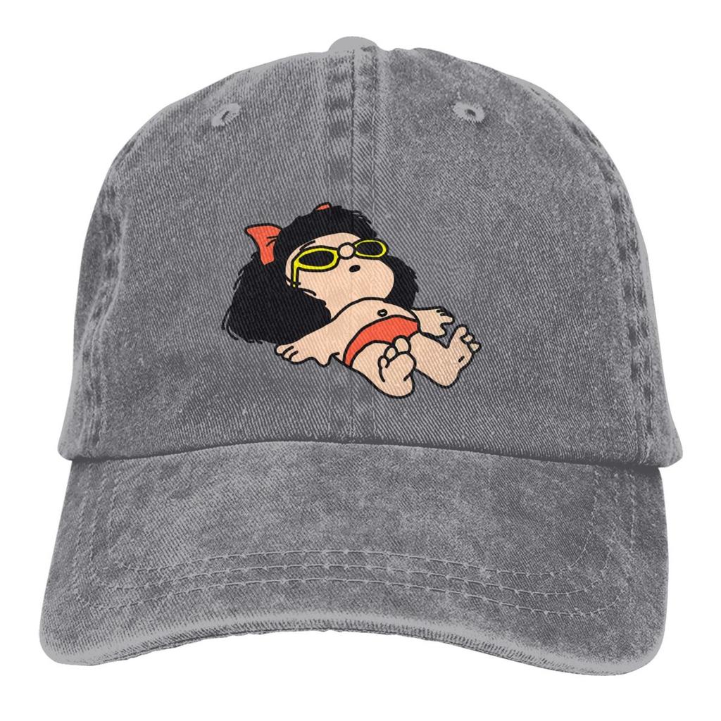 Mafalda Cartoon Multicolor Hat Peaked Women's Cap Beach Sunbathing Color Personalized Visor Protection Hats