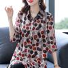 Bürodame Stilvolles Polka Dot bedrucktes Hemd Lässig Halbarm Damenbekleidung Einreihig Sommer Koreanisch Locker Midi-Bluse