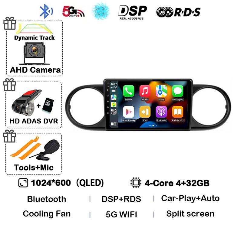 Android 14 Carplay Auto For Toyota Corolla Rumion Tacoma Car Radio Multimedia Navigation GPS BT Video Player Stereo Autoradio 4G