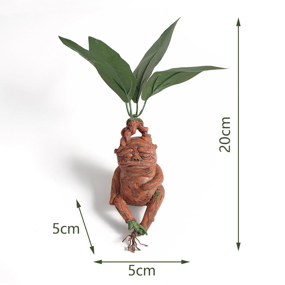 

M-1pc Mandrake Grass Resin Statue Landscape Ornament Art Figurine Crafts Outdoor Garden Courtyard Living Room Bedroom Gift