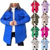 Women's Winter Jacket Casual Turn Down Collar Belt Loose Overcoat Office Lady Outwear Woman Clothes