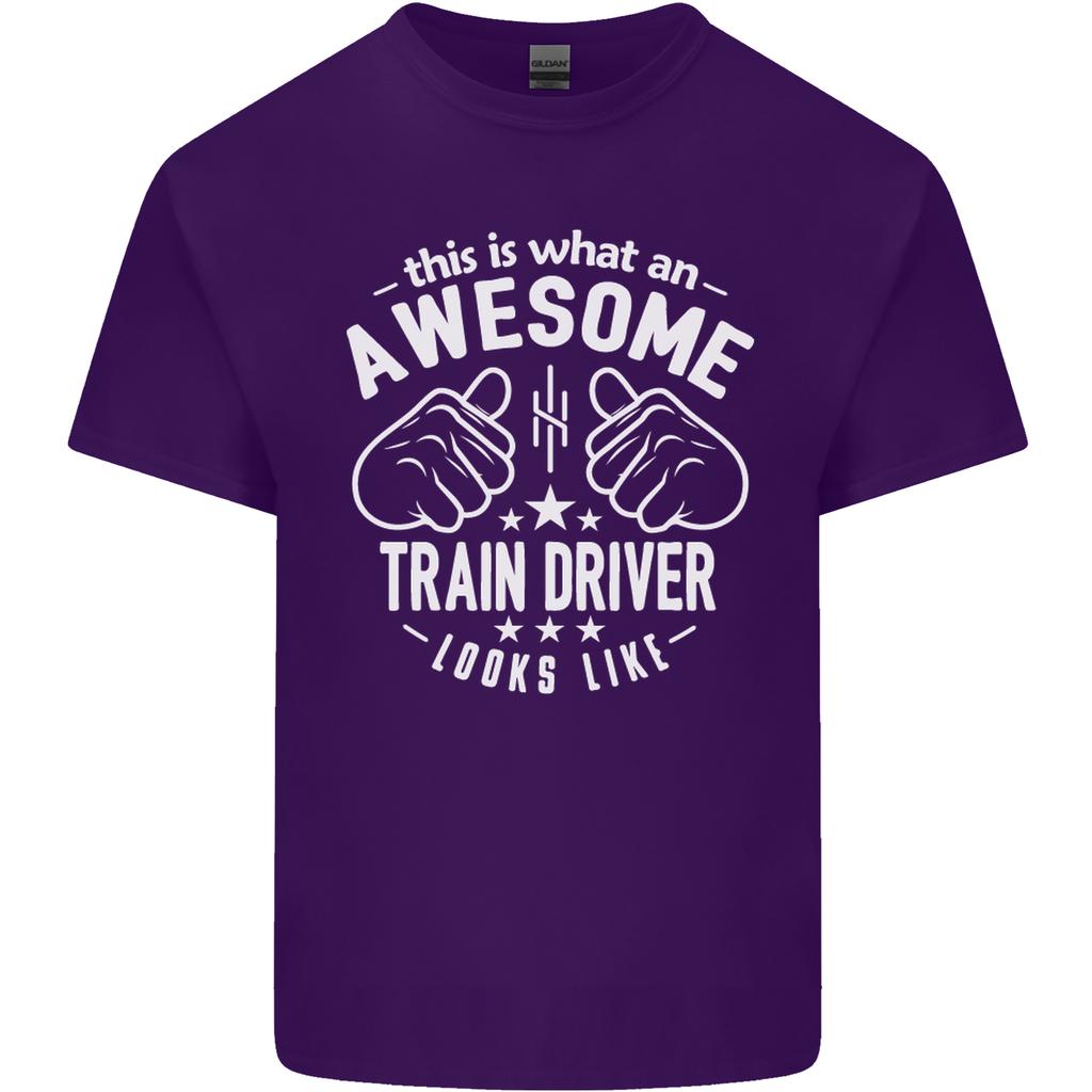 An Awesome Train Driver Looks Like Unisexs Light Cotton TShirt